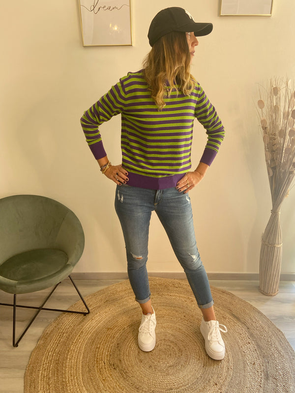 Maglia riga lurex Poisette